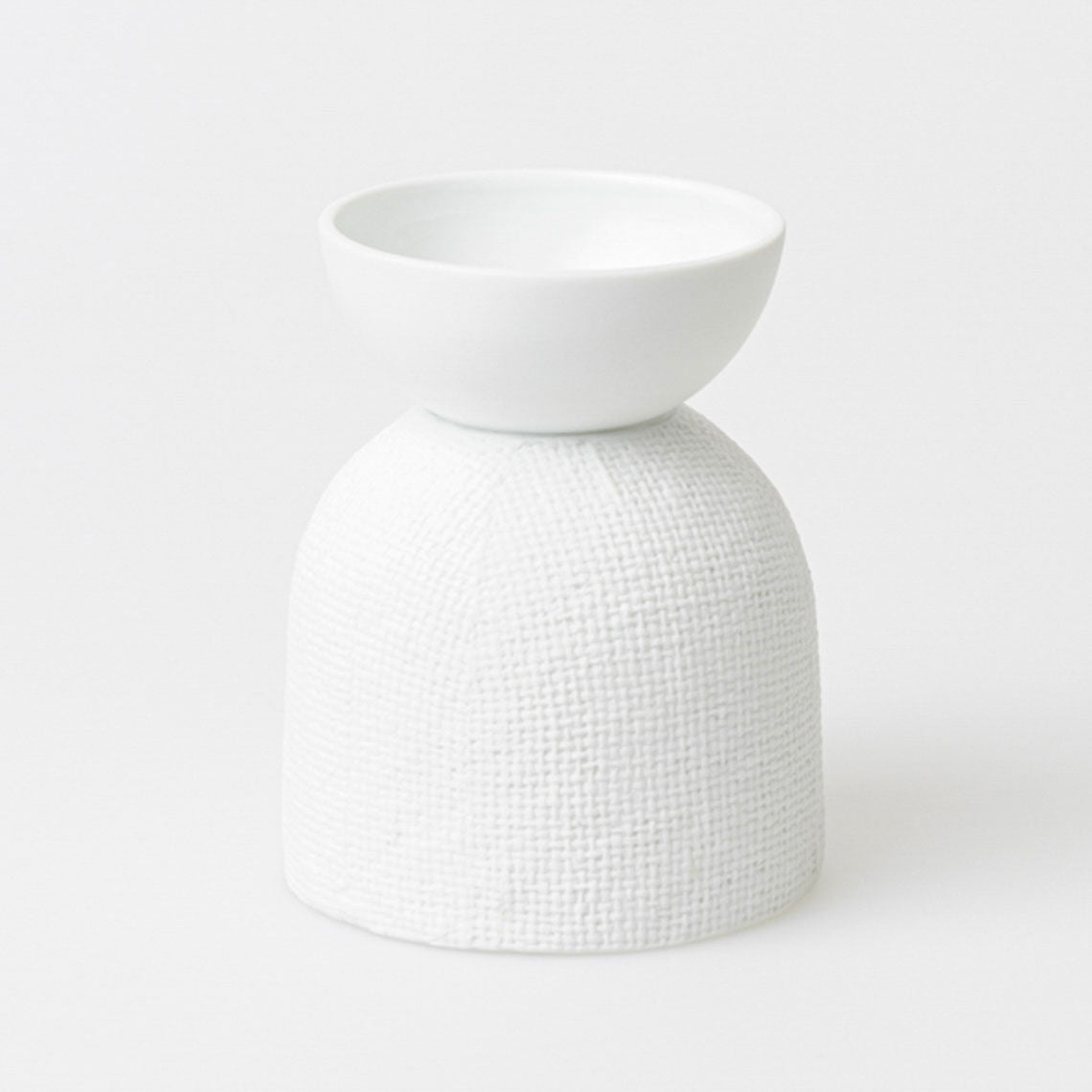 Portacandele Blanko in Ceramica Bianca Satinata - 0017440