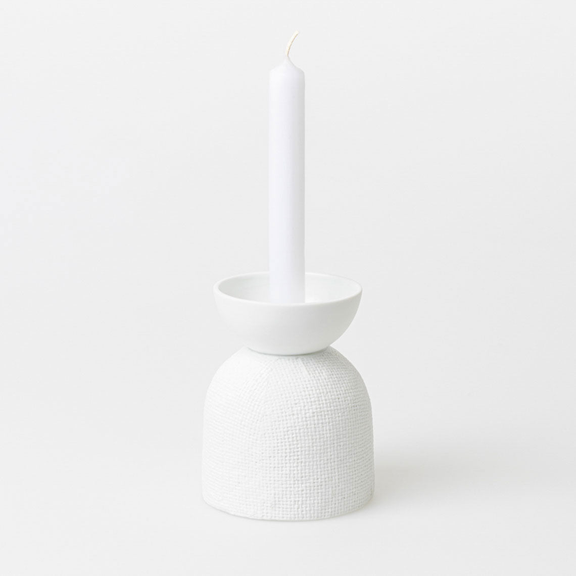 Portacandele Blanko in Ceramica Bianca Satinata - 0017440