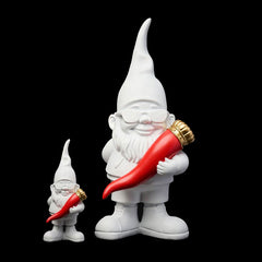 Statuetta In Poliresina Nano Bernardo Lucky Bianco H12 Cm - NANO121092