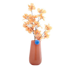 Vaso Bolita M Arancione con Pallina Azzurra | Vasi di Design in Vetro Colorato - PT4153LO