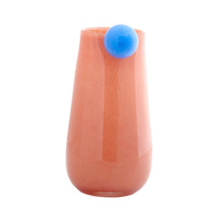 Vaso Bolita M Arancione con Pallina Azzurra | Vasi di Design in Vetro Colorato - PT4153LO