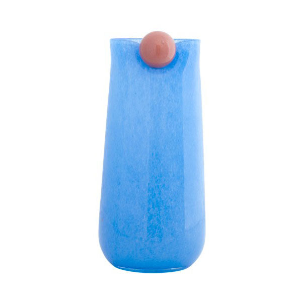 Vaso Bolita L Azzurro con Pallina Rosa | Vasi di Design in Vetro Colorato - PT4154LB