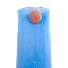 Vaso Bolita L Azzurro con Pallina Rosa | Vasi di Design in Vetro Colorato - PT4154LB