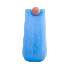 Vaso Bolita L Azzurro con Pallina Rosa | Vasi di Design in Vetro Colorato - PT4154LB