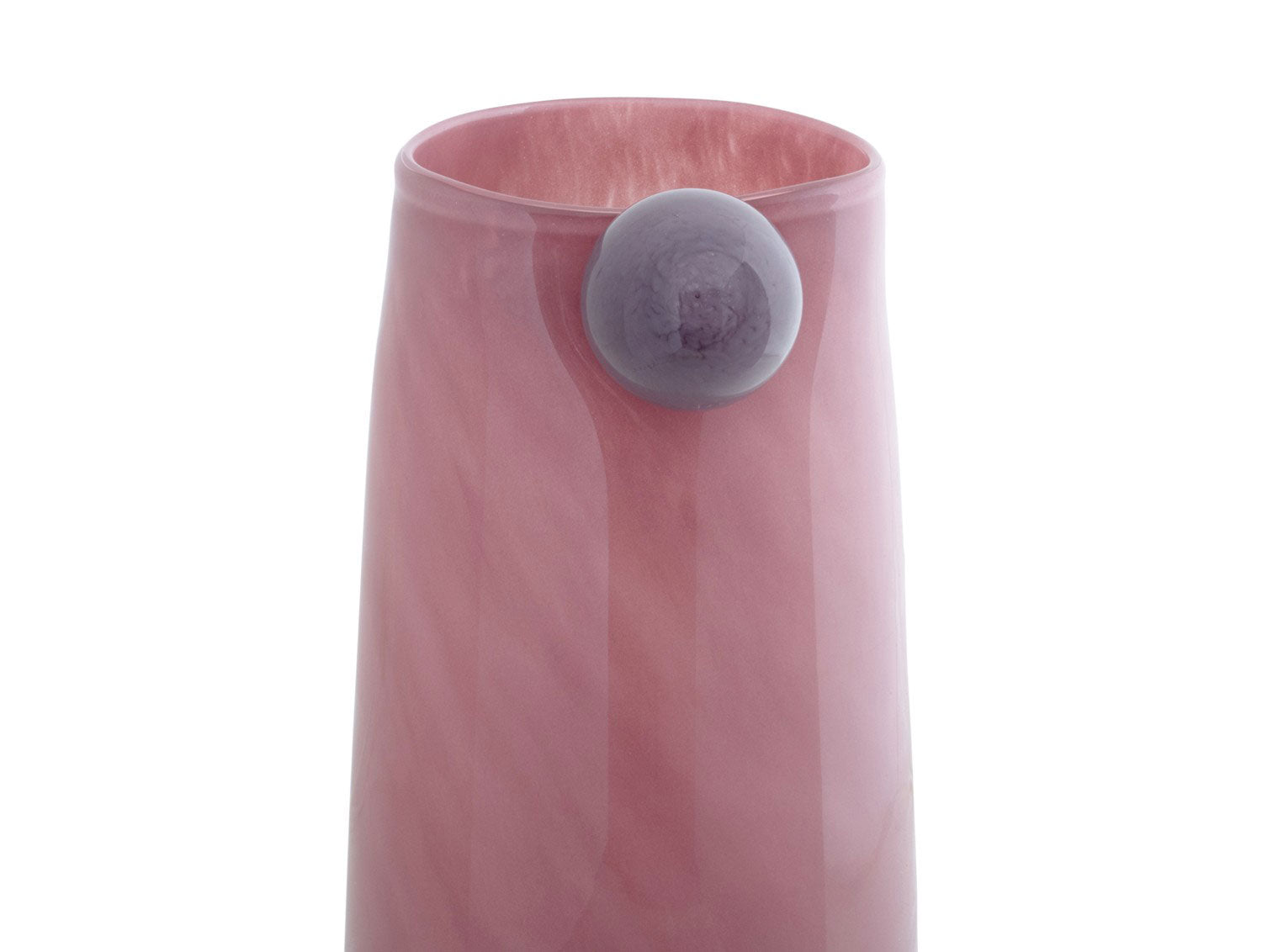 Vaso Bolita L Rosa con Pallina Viola | Vasi di Design in Vetro Colorato - PT4154LP
