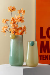 Vaso Bolita L Verde Chiaro con Pallina Grigia | Vasi di Design in Vetro Colorato - PT4154GR