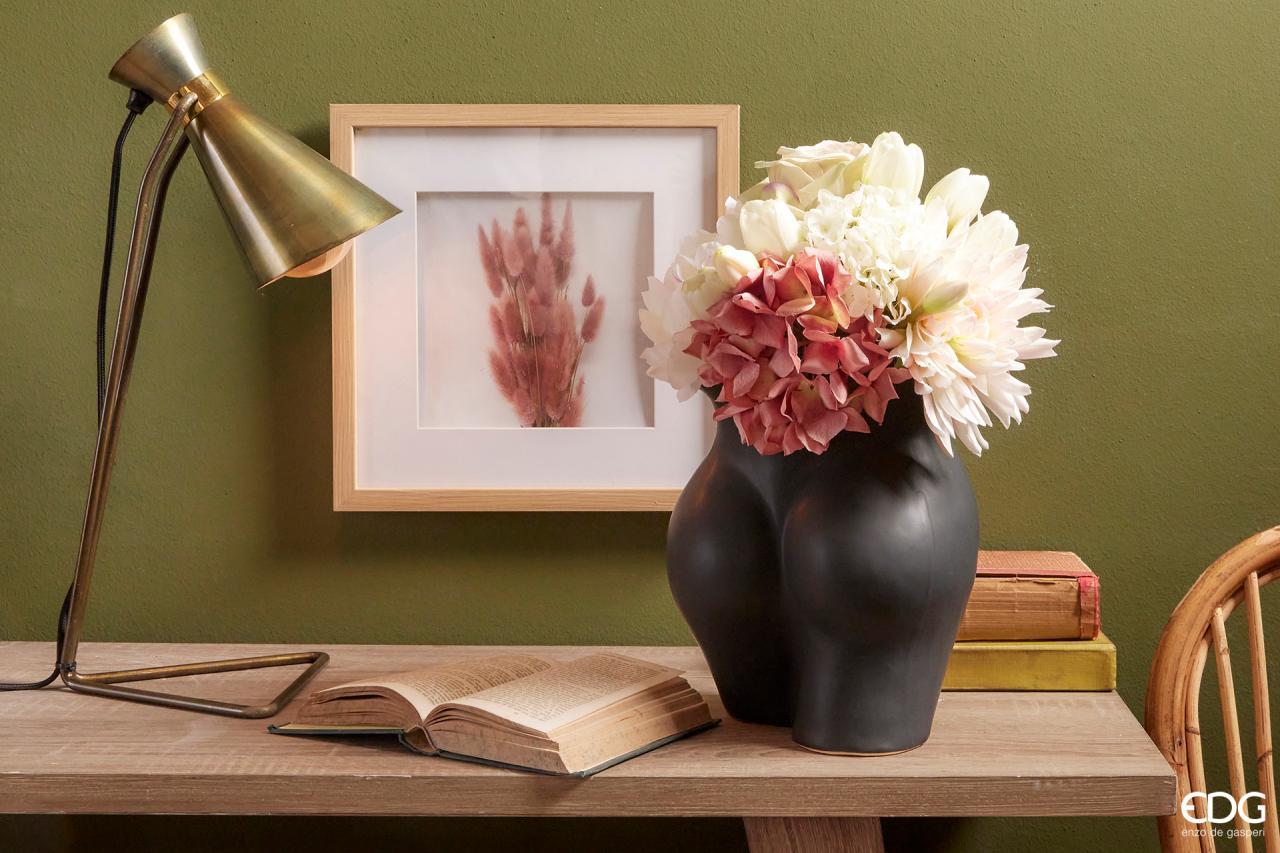 Vaso Booty | Vaso in ceramica nera H26 - 014854