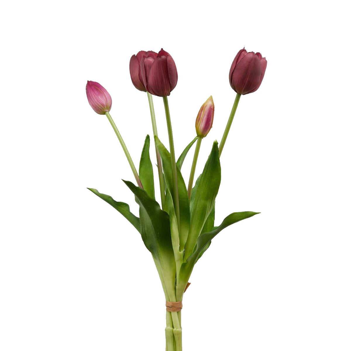Bouquet tulipani porpora Real Touch H40 | Fiori artificiali di qualit&agrave; - 214959,46