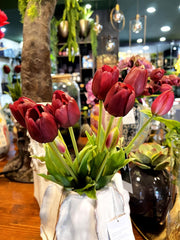 Bouquet tulipani porpora Real Touch H40 | Fiori artificiali di qualit&agrave; - 214959,46