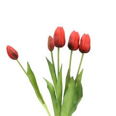 Bouquet tulipani rossi Real Touch H40 | Fiori artificiali di qualit&agrave; - 216002,30R
