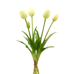 Bouquet tulipani bianchi Real Touch H40 | Fiori artificiali di qualit&agrave; - 214959,14