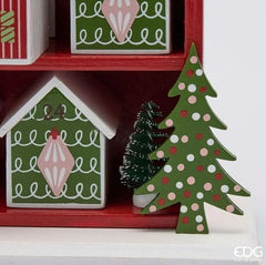 Calendario dell’Avvento Casette in Legno H 38,5 cm – EDG Enzo De Gasperi