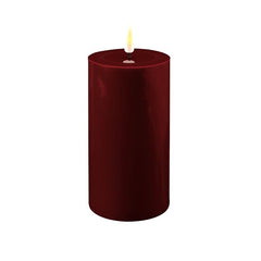 Candela a Led Real indoor Bordeaux D7,5 X H15 | Candele a Led effetto reale - 0241