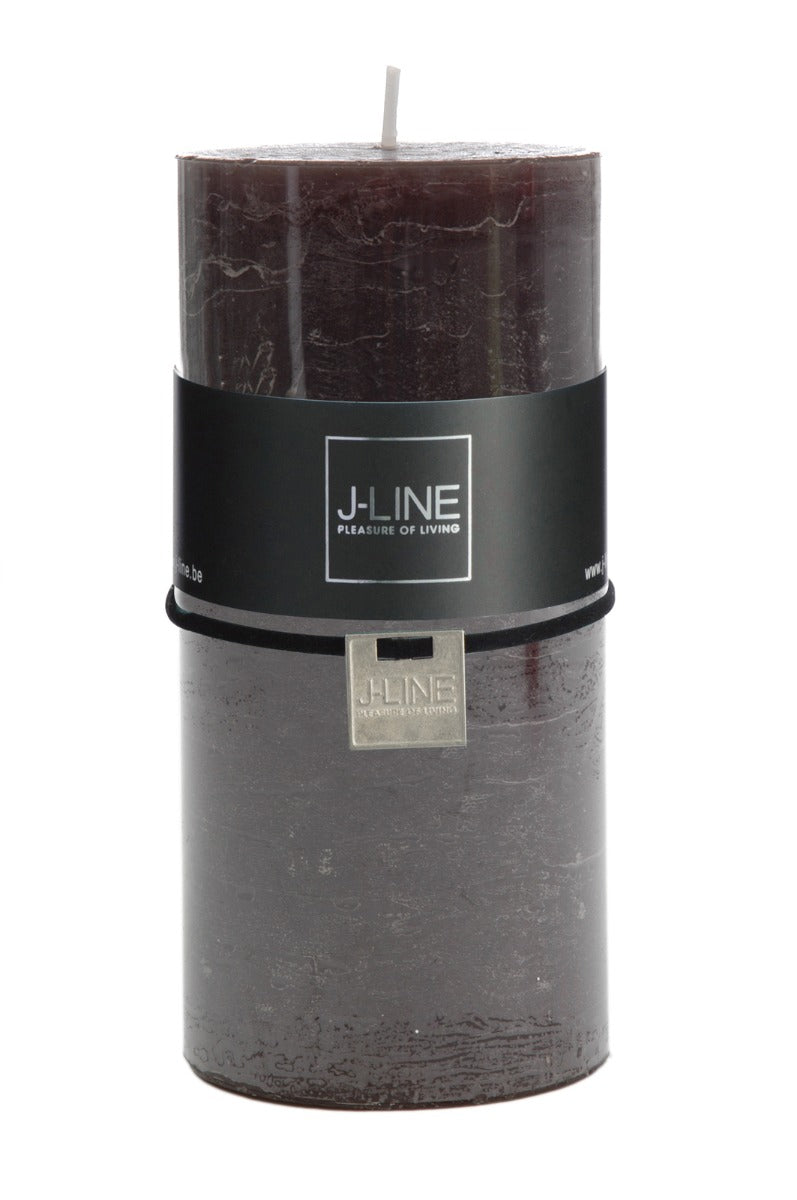 Candela nera cilindrica H15x7: candele di cera colorate J Line - 9295