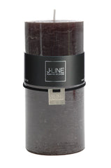 Candela nera cilindrica H15x7: candele di cera colorate J Line - 9295