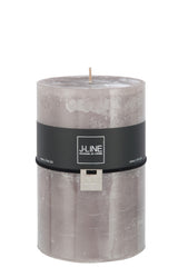 Candela grigio tortora cilindrica H15: candele di cera colorate J Line - 93331