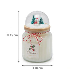 Candela Cupola Natalizia Muschio Bianco EDG Enzo De Gasperi con dimensioni H 15 cm Ø 10 cm