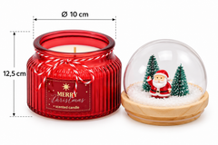 Candela Cupola Natalizia Rossa Honey & Apple EDG Enzo De Gasperi H 12,5 cm Ø 10 cm