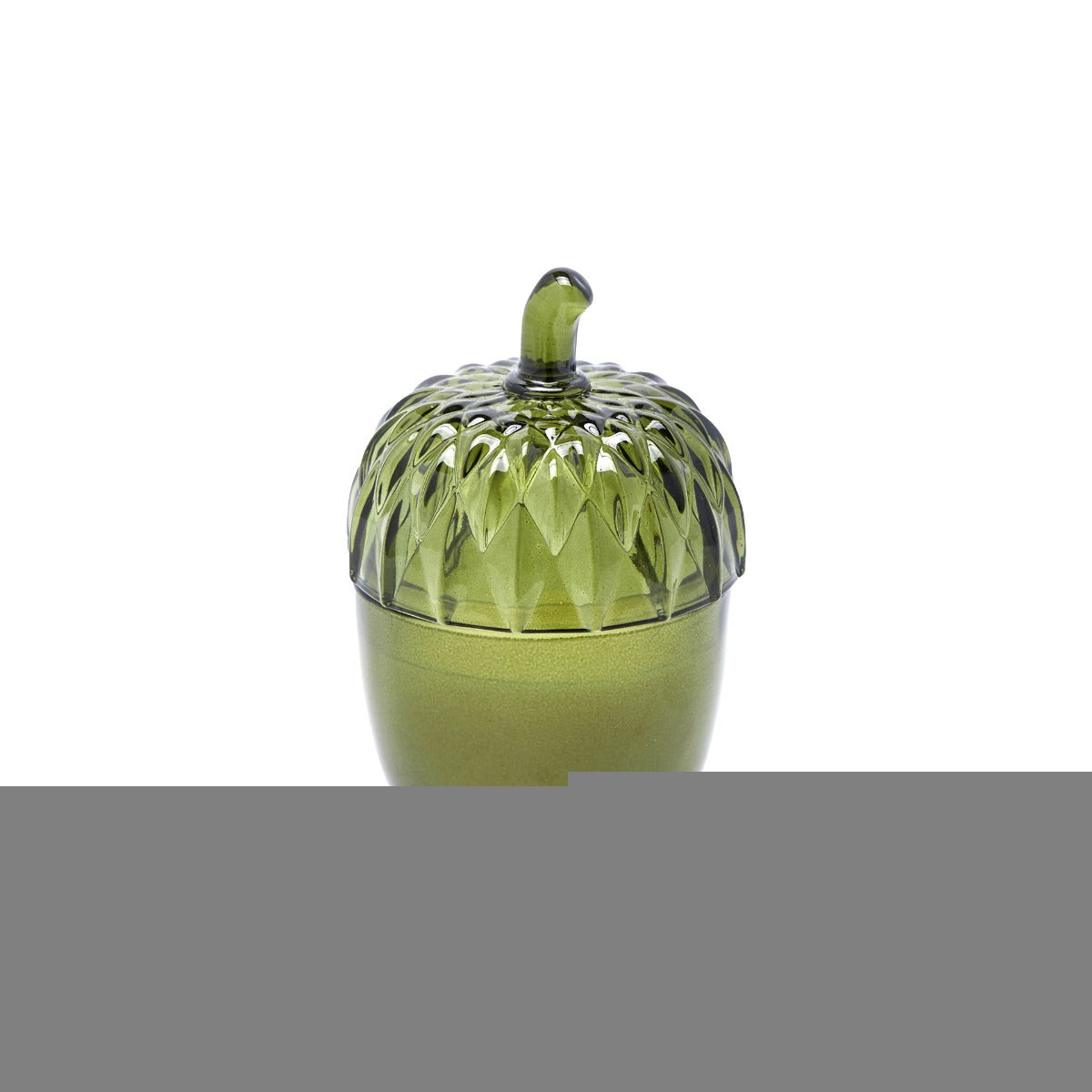EDG Candela Natalizia in Vetro a Forma di Ghianda Greenwood H11,5 D7,5 - 6100166AGRB