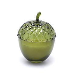EDG Candela Natalizia in Vetro a Forma di Ghianda Greenwood H15 D11 - 6100165AGRB