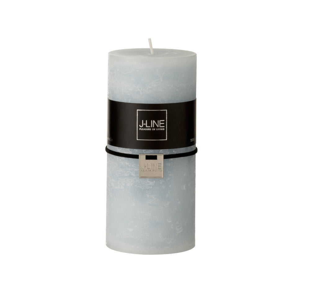 Candela azzurro polvere cilindrica H15: candele di cera colorate J Line - 4237