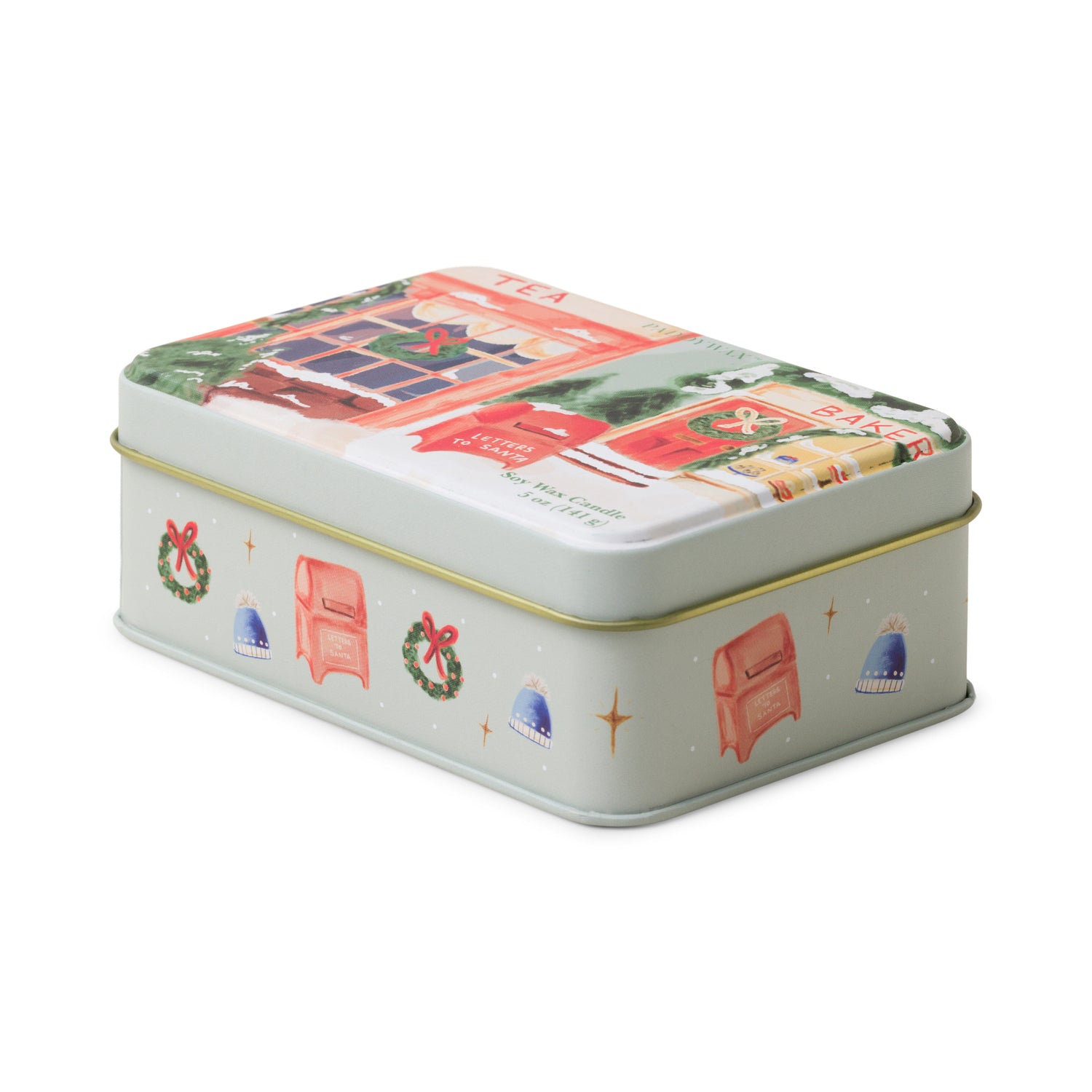 Candela Paddywax Christmas Storefront Arancia Dolce e Abete vista laterale