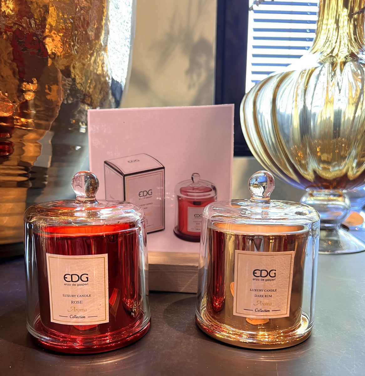 EDG Candela Profumata Dark Rum Con Cupola e Scatola Regalo H12 - 612930,01
