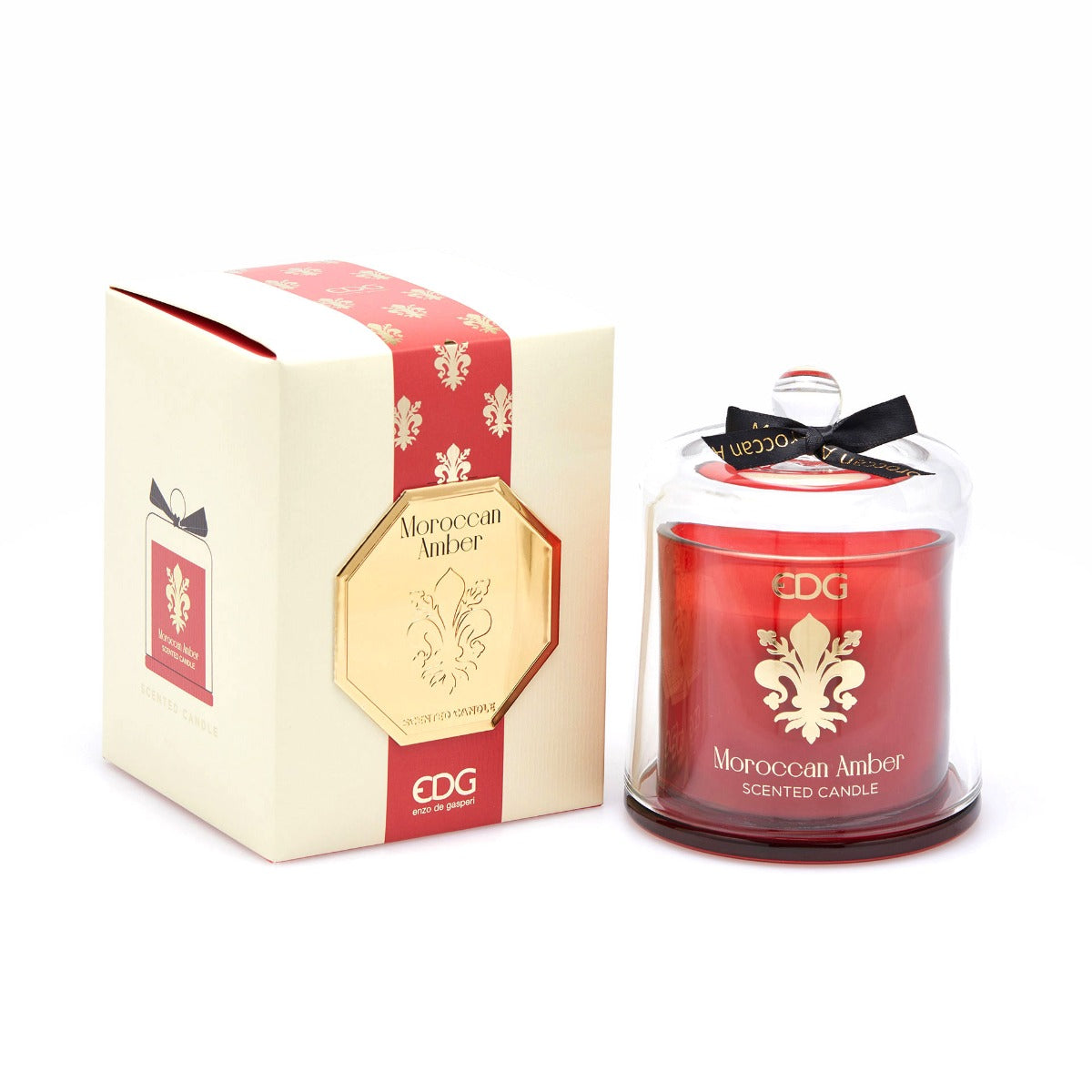 EDG Enzo De Gasperi Candela Con Cupola Goldlily Moroccan Amber H15cm - 613798,M10