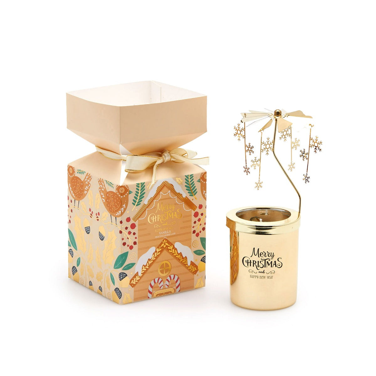 Candela Profumata Joyful Black Vanilla H9 | Candele natalizie profumate EDG - 6100020ABVA