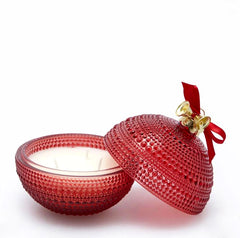 EDG Candela Natalizia in Sfera di Vetro Rosso Microbolle Berry Fruit - 6100168ABEF