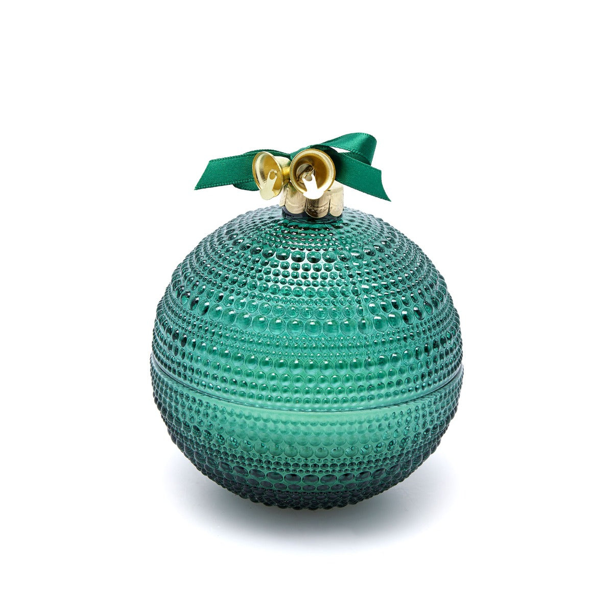 EDG Candela Natalizia in Sfera di Vetro Verde Microbolle Greenwood - 6100168AGRB