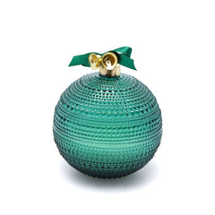 EDG Candela Natalizia in Sfera di Vetro Verde Microbolle Greenwood - 6100168AGRB