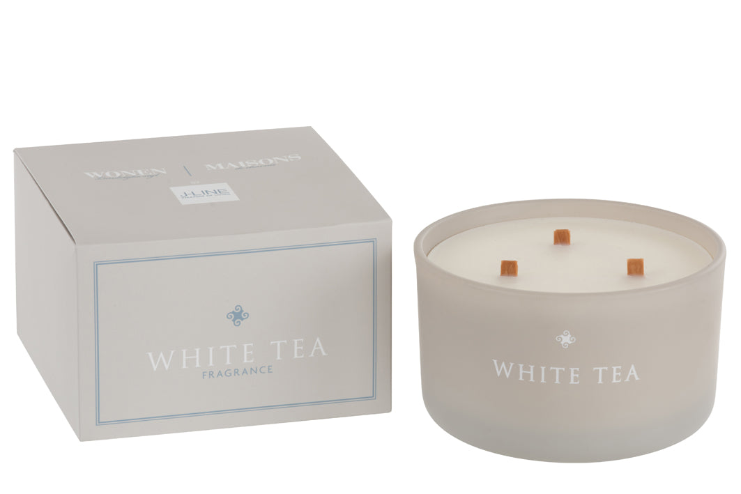 White Tea: candela profumata in vetro J Line - 84850