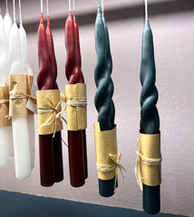 Candela Swirl CF.2PZ Verde H30 X &Oslash;2,2 | Candele natalizie EDG - 613942,70