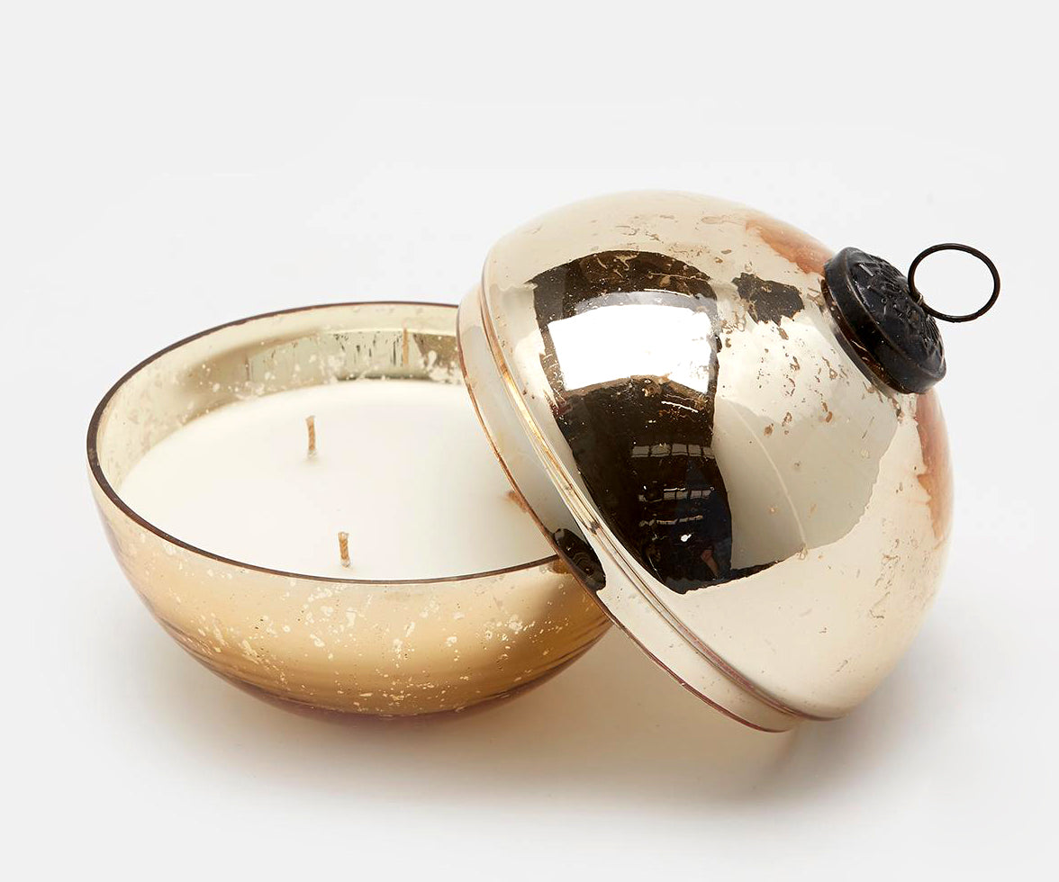 Shiny : Candela in sfera di vetro colore oro D13 - 612988