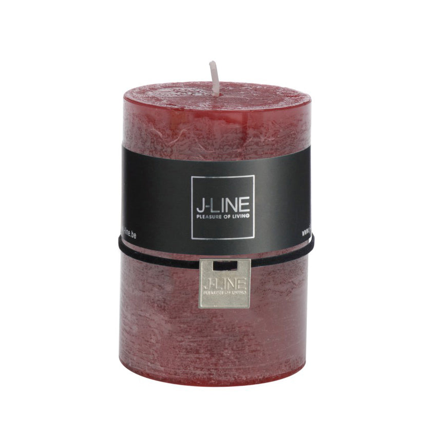 Candela rosso ciliegia cilindrica H10 : candele di cera colorate - 98927