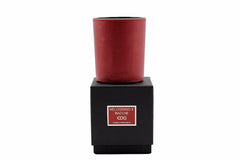 Melograno e Bacche: Candela profumata vetro e similpelle EDG - 615279,48