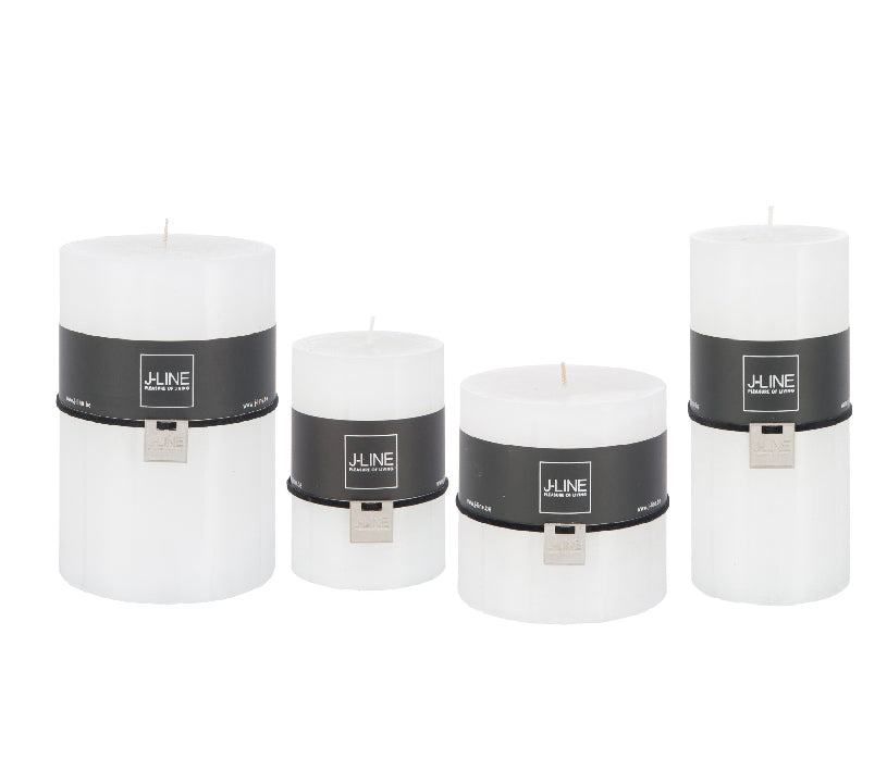 Candele bianche cilindriche: candele di cera colorate J Line - CONFIG0018