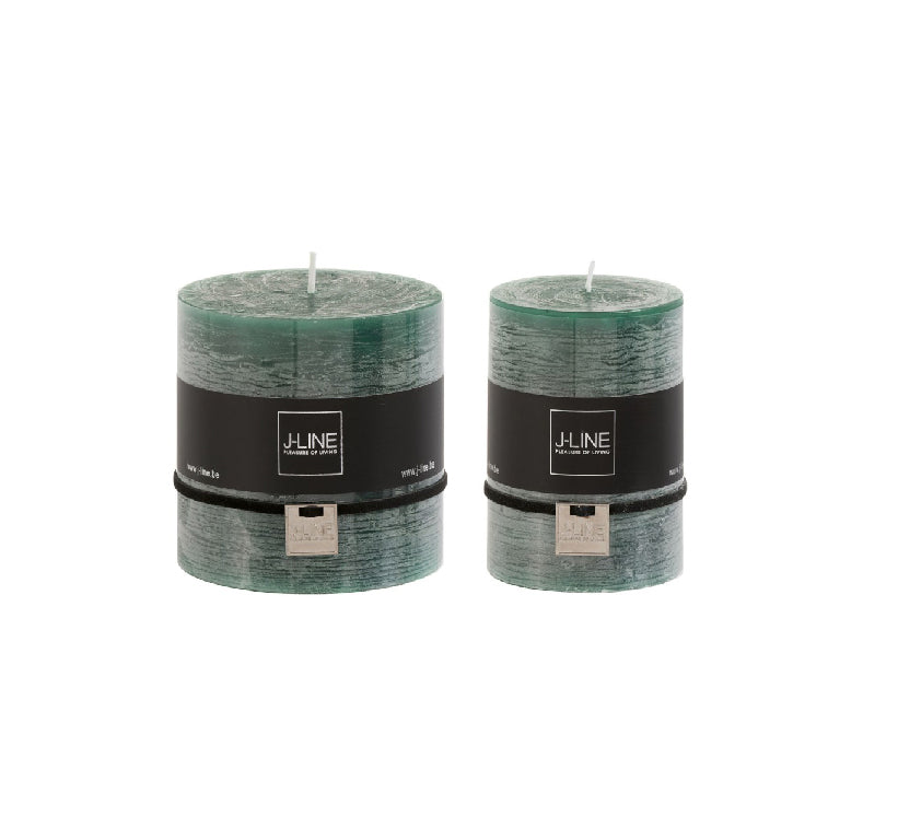 Candele verde scuro cilindriche : candele di cera colorate J Line - CONFIG0023