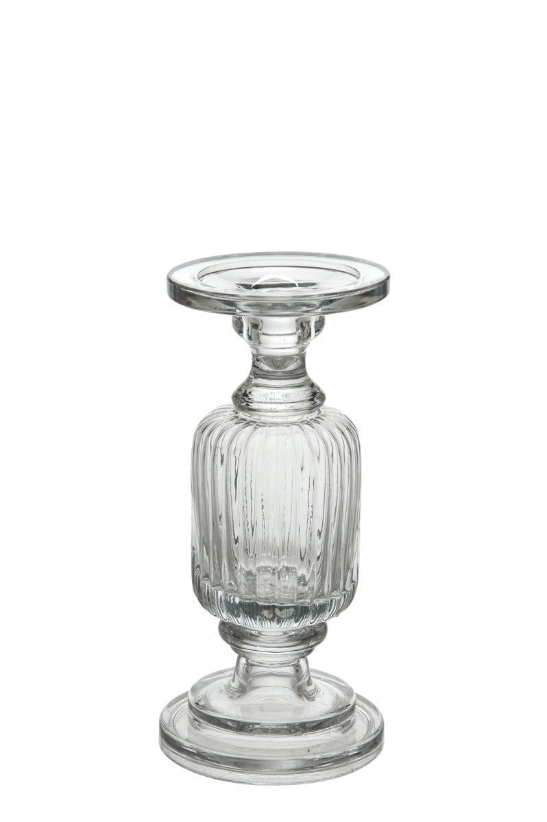 Candeliere Coste H26: portacandele in vetro J Line - 56797