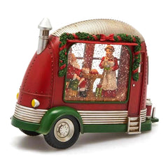 EDG Enzo De Gasperi Carillon Natalizio Camper Retrò con Luci LED, Musica e Movimento – H20 cm
