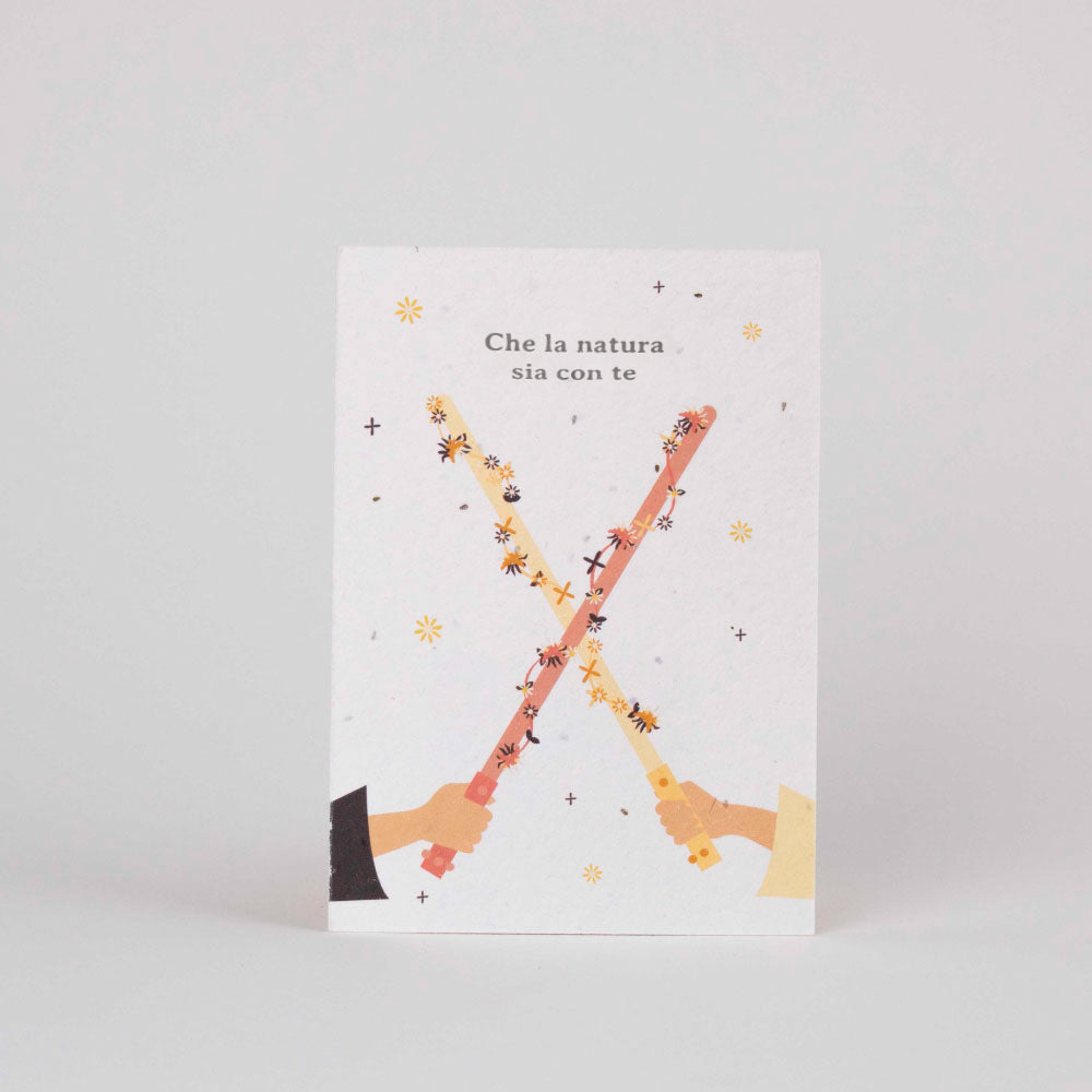 Cartolina Piantabile “Che la Natura sia con Te” – Biglietto Ecologico con Semi di Fiori