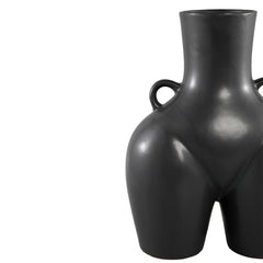Vaso Casty Black | Vaso fianchi di donna in ceramica nera - CONFIG0345