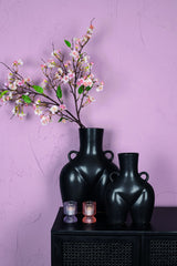 Vaso Casty Black | Vaso fianchi di donna in ceramica nera - CONFIG0345