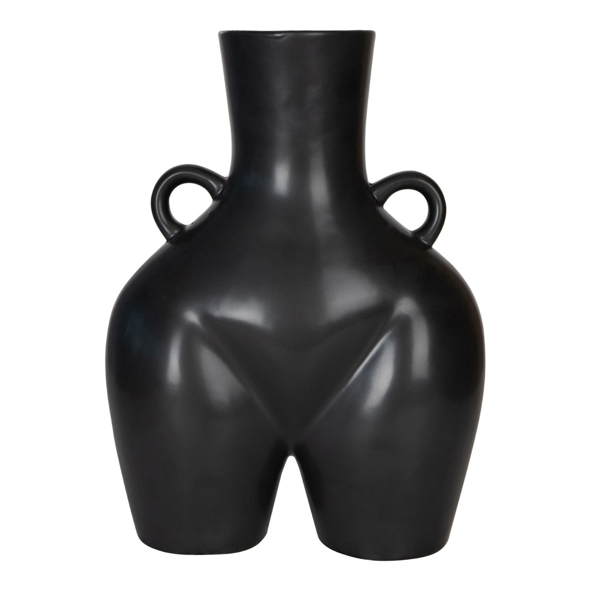Vaso Casty Black H30 | Vaso fianchi di donna in ceramica nera - 708439