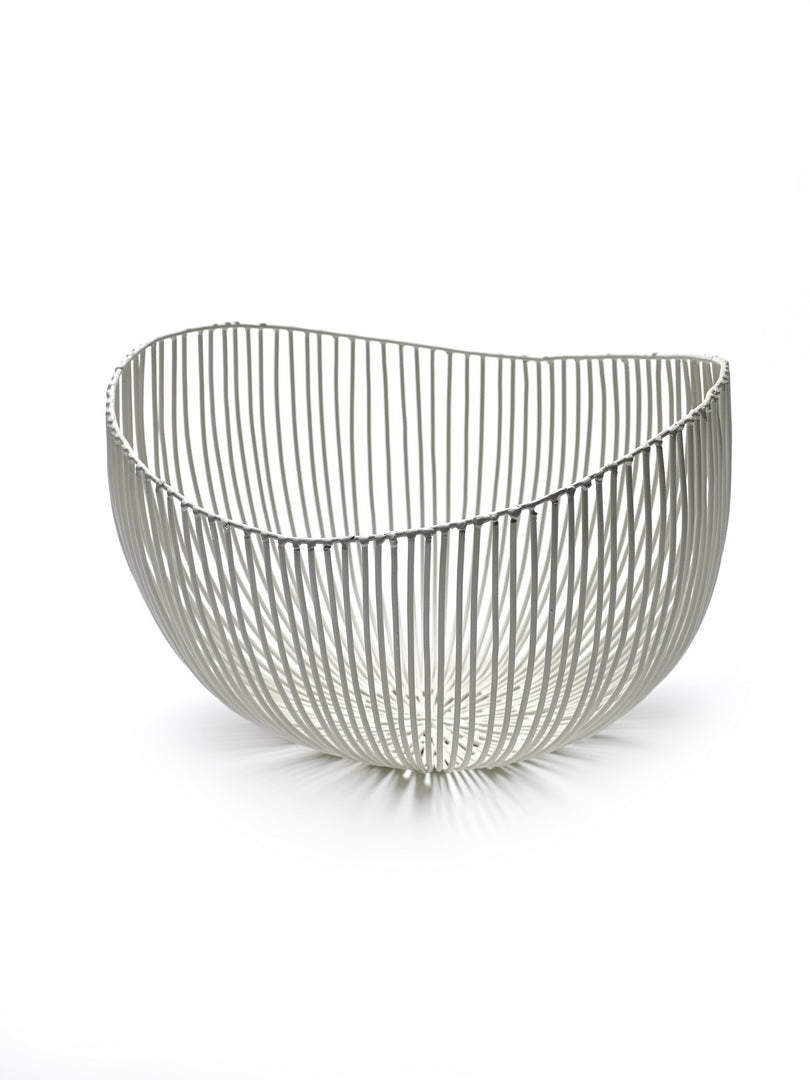 Centrotavola Sciortino design bianco 23x20xH16: cestino portafrutta Serax - B7211275W