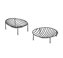 Centrotavola Tondo Nana in metallo nero : Centrotavola di design by Antonino Sciortino - CONFIG0248