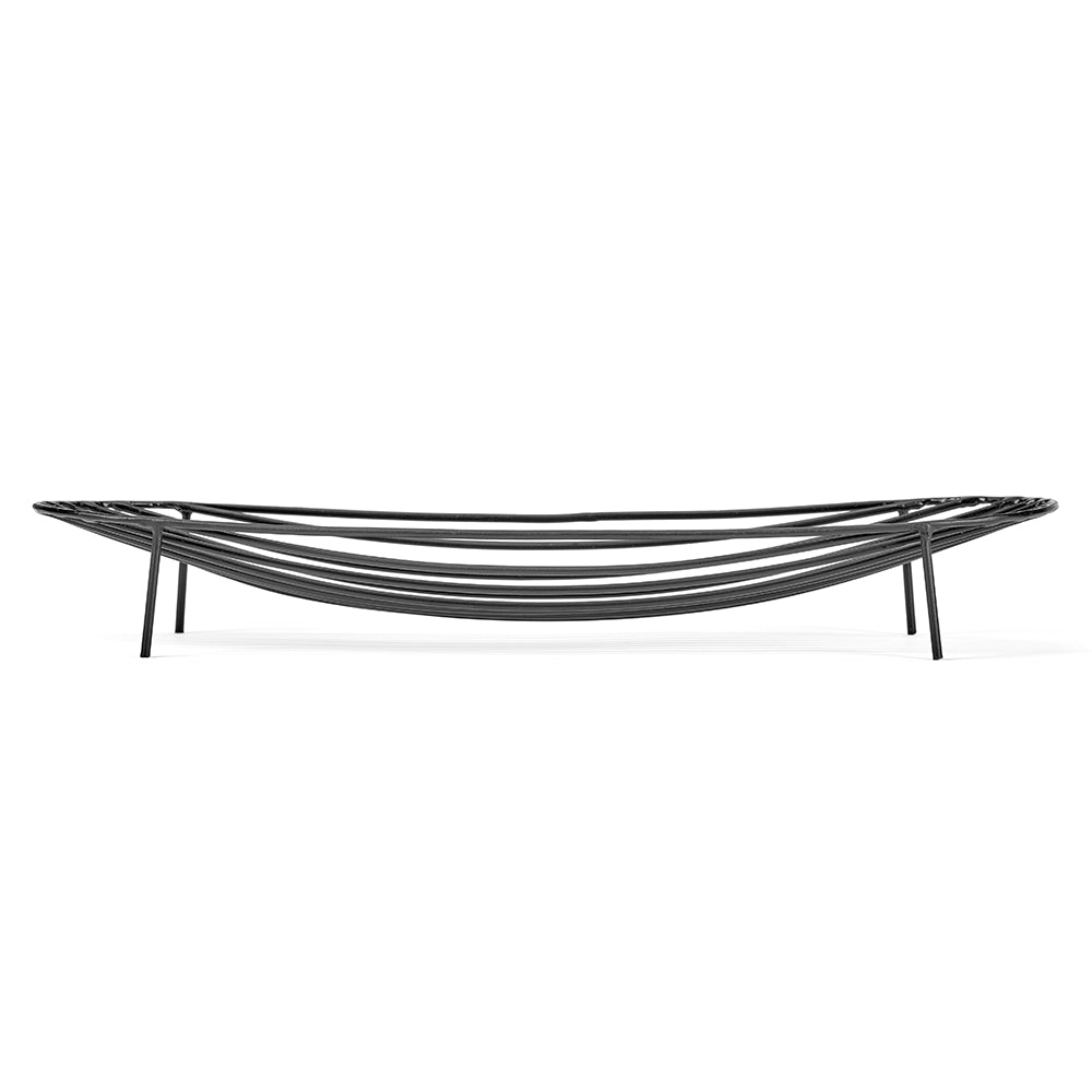 Centrotavola Ovale Nana in metallo nero H6 - B7220103