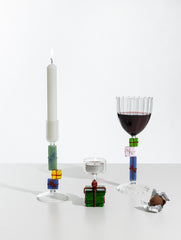 Candeliere Christmas Tales con pacchi regalo verde ambra e azzurro Ichendorf Milano lifestyle
