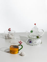 Christmas Tales Mug Ichendorf Milano con Babbo Natale Felice e manico verde lifestyle